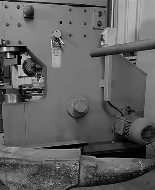 Metal fabrication work at the Hyperweld workshop